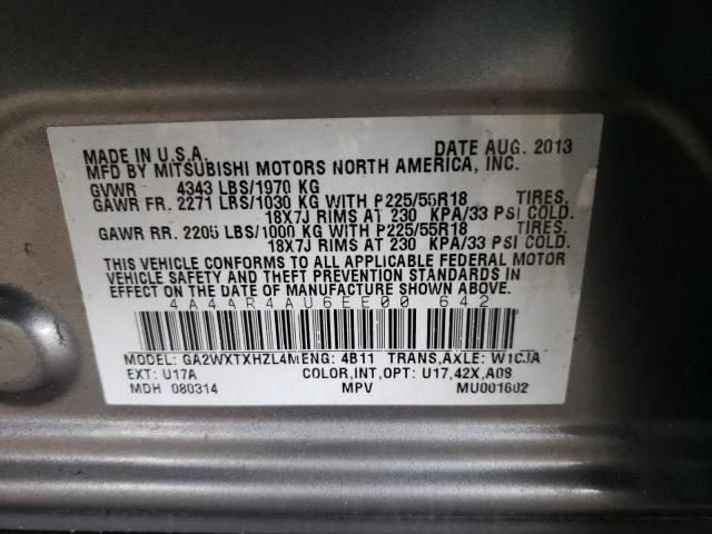 Photo 10 from auction – 2014 MITSUBISHI OUTLANDER with VIN 4A4AR4AU6EE004642