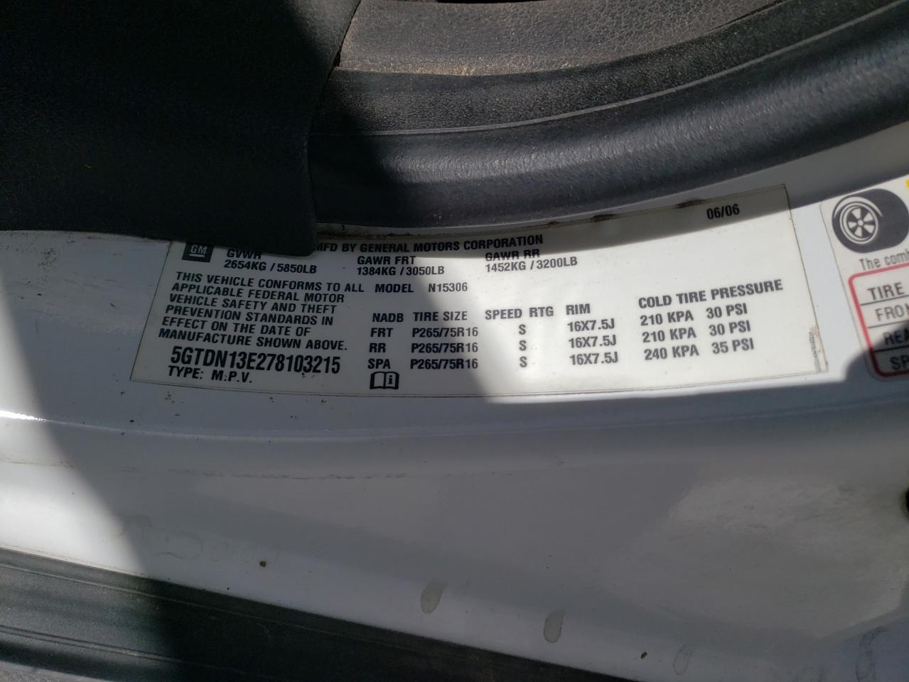 Photo 10 from auction – 2007 HUMMER H3 with VIN 5GTDN13E278103215