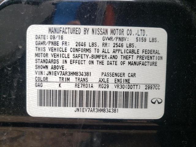 Photo 10 from auction – 2017 INFINITI Q50 PREMIU with VIN JN1EV7AR3HM834381