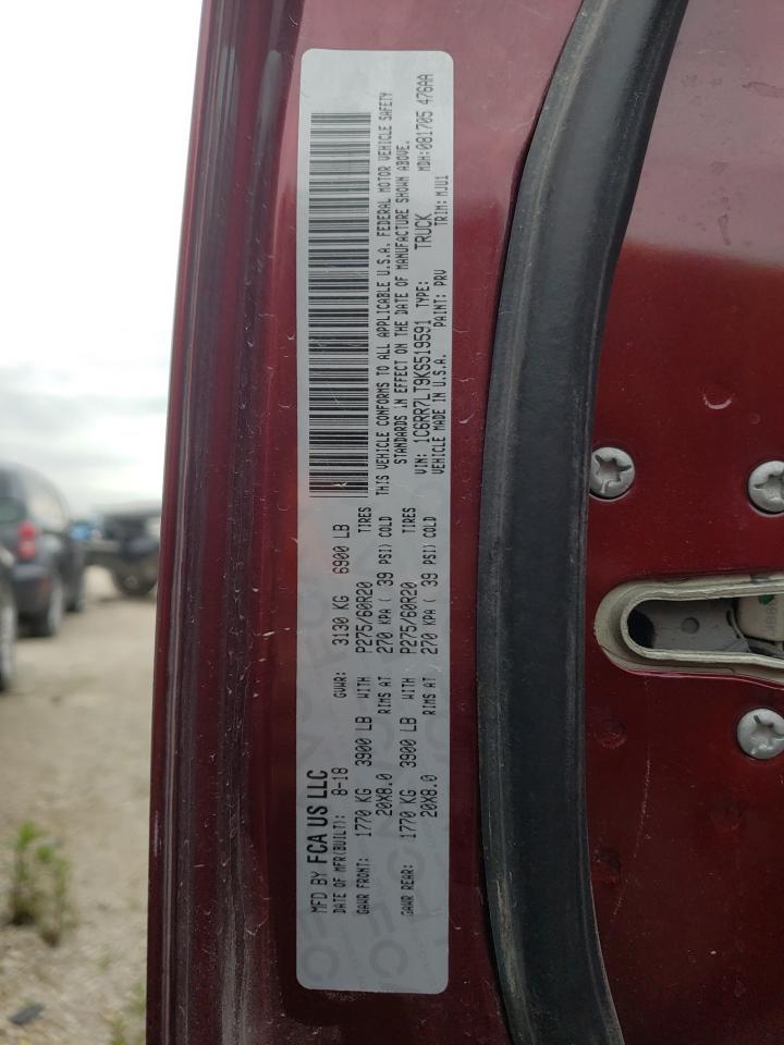 Photo 10 from auction – 2019 RAM 1500 CLASS with VIN 1C6RR7LT9KS519591