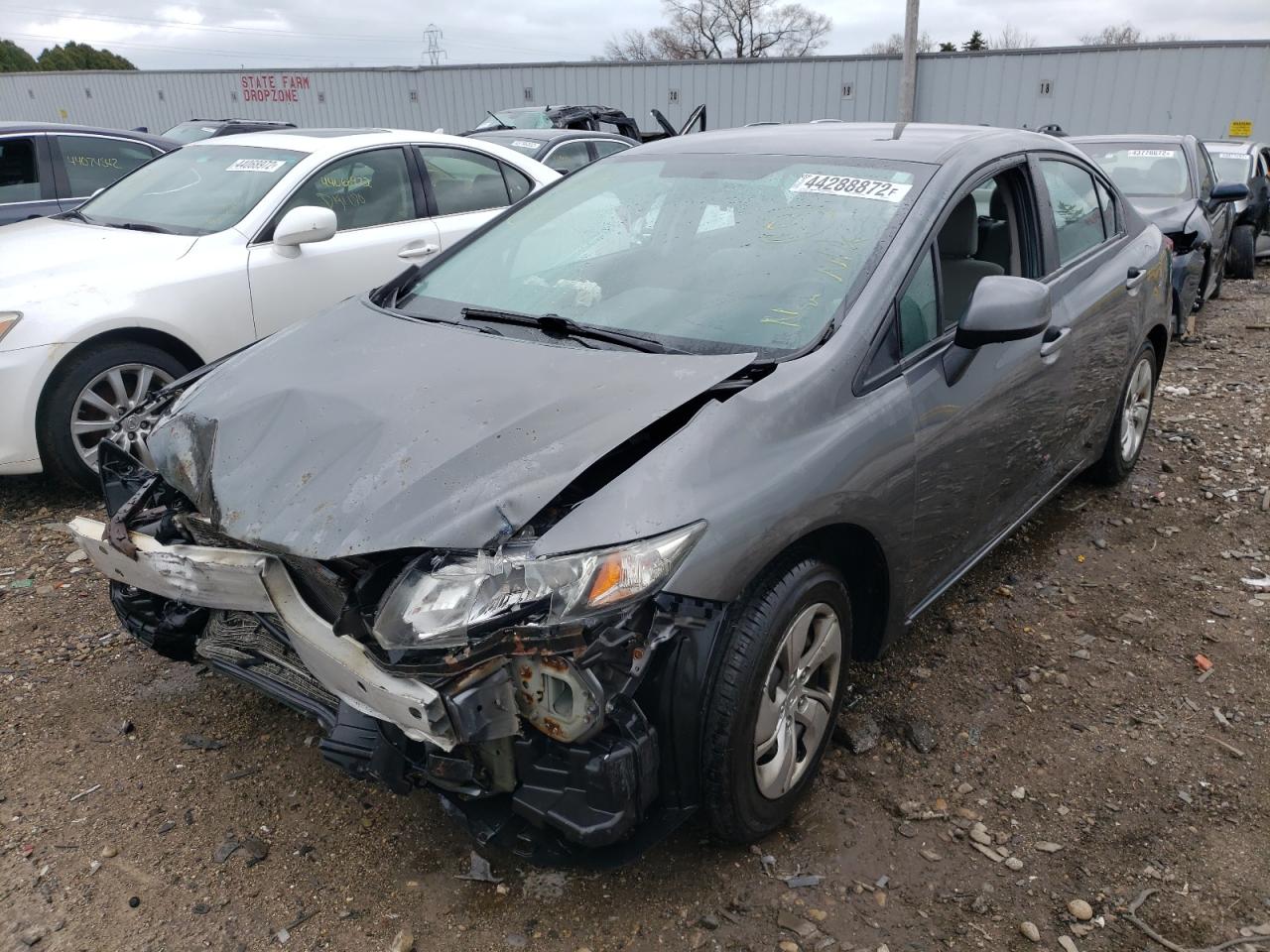 Photo 2 from auction – 2013 HONDA CIVIC LX with VIN 19XFB2F58DE035904