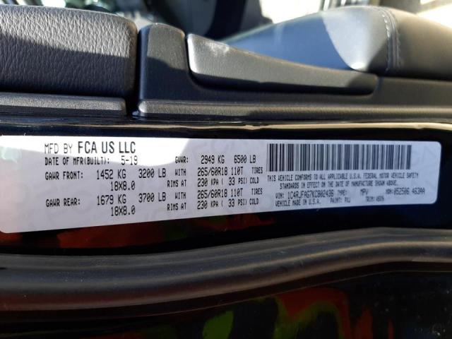 Photo 10 from auction – 2019 JEEP GRAND CHER with VIN 1C4RJFAG7KC802436