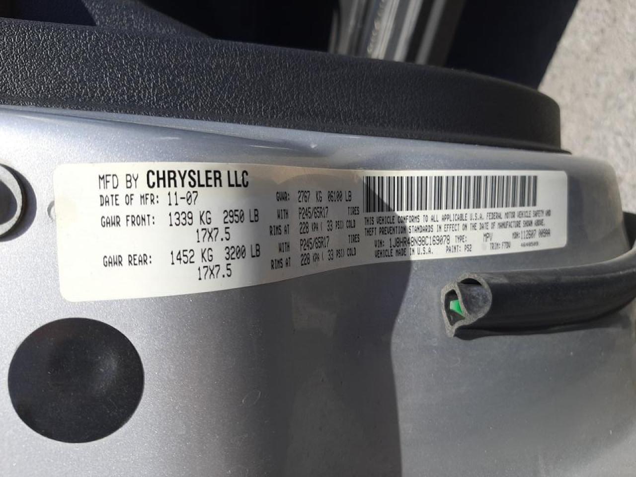 Photo 10 from auction – 2008 JEEP GRAND CHER with VIN 1J8HR48N98C169078