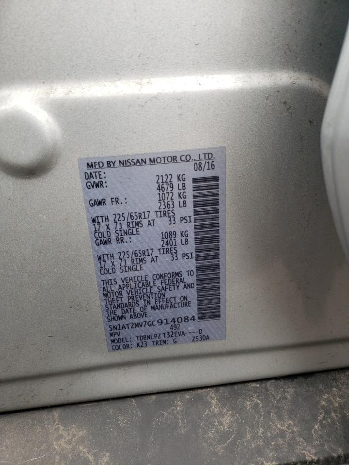 Photo 10 from auction – 2016 NISSAN ROGUE S with VIN 5N1AT2MV7GC914084