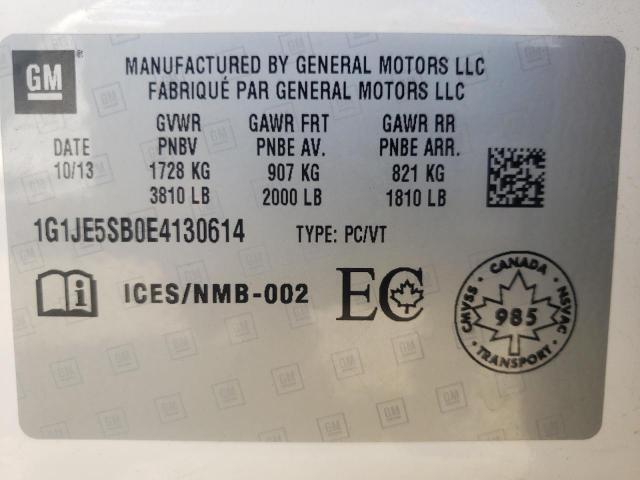 Photo 10 from auction – 2014 CHEVROLET SONIC LTZ with VIN 1G1JE5SB0E4130614