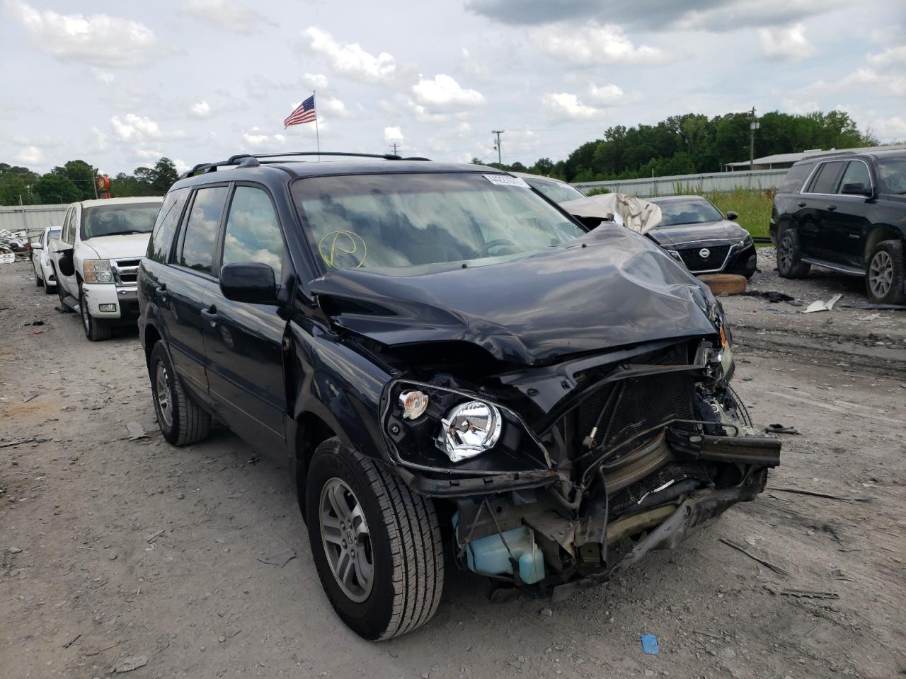 HONDA PILOT EX 2005 with VIN 5FNYF18405B055751 - Photo from auction