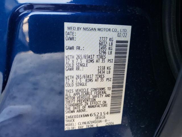 Photo 10 from auction – 2022 NISSAN FRONTIER S with VIN 1N6ED1EK6NN652154