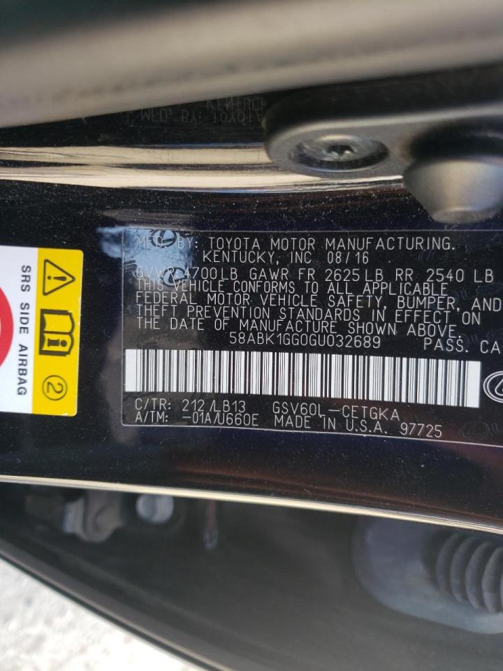 Photo 10 from auction – 2016 LEXUS ES 350 with VIN 58ABK1GG0GU032689