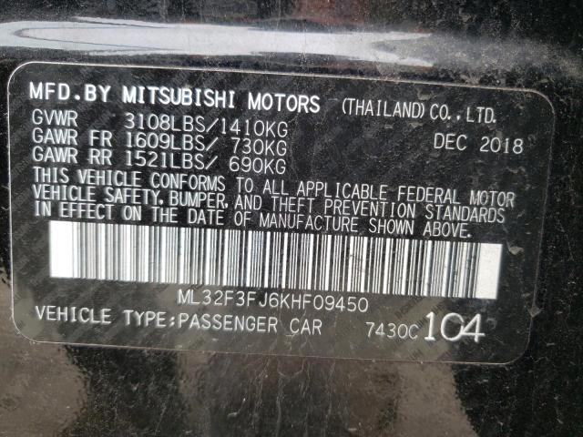 Photo 10 from auction – 2019 MITSUBISHI MIRAGE G4 with VIN ML32F3FJ6KHF09450