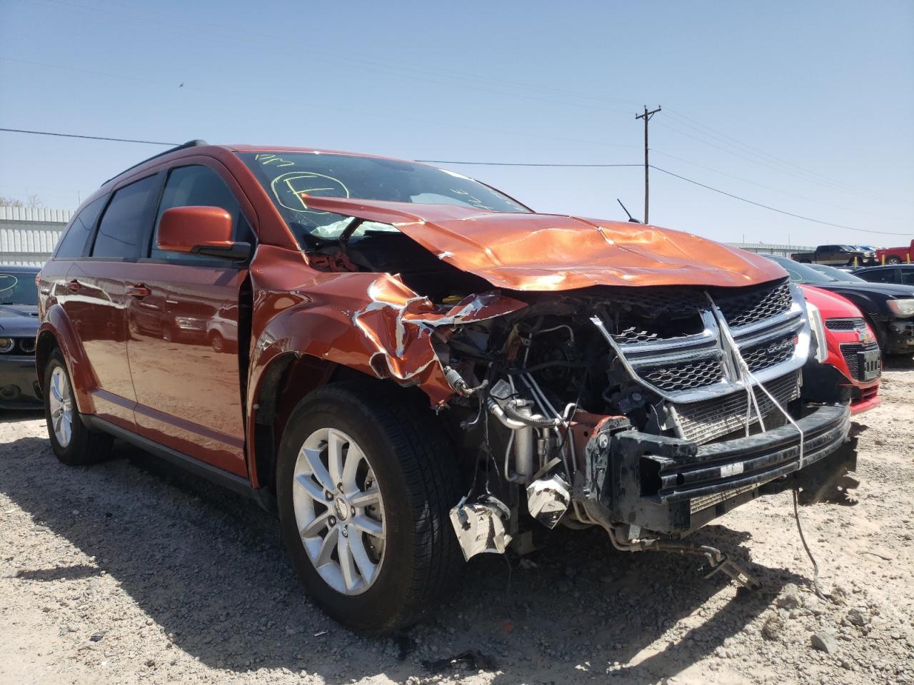 DODGE JOURNEY SX 2014 with VIN 3C4PDCBB2ET133310 - Photo from auction