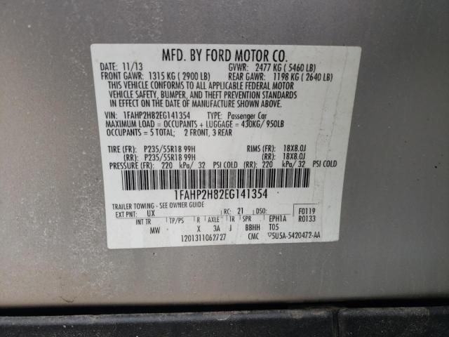 Photo 10 from auction – 2014 FORD TAURUS SEL with VIN 1FAHP2H82EG141354