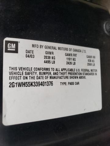 Photo 10 from auction – 2003 CHEVROLET IMPALA LS with VIN 2G1WH55K339401376