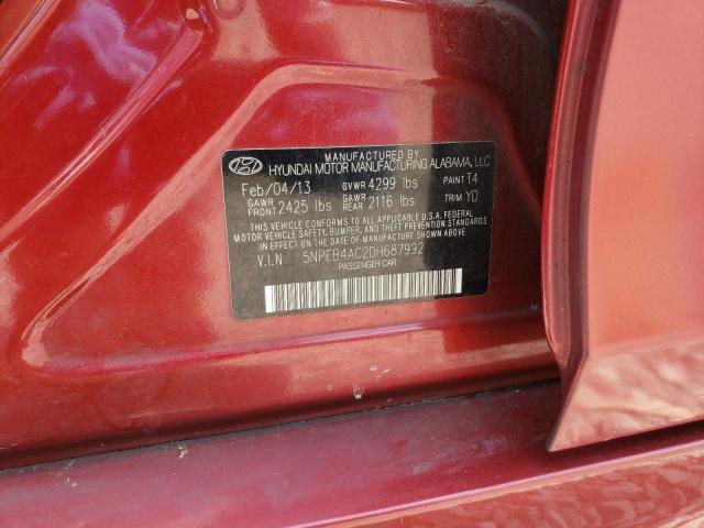 Photo 9 from auction – 2013 HYUNDAI SONATA GLS with VIN 5NPEB4AC2DH687992