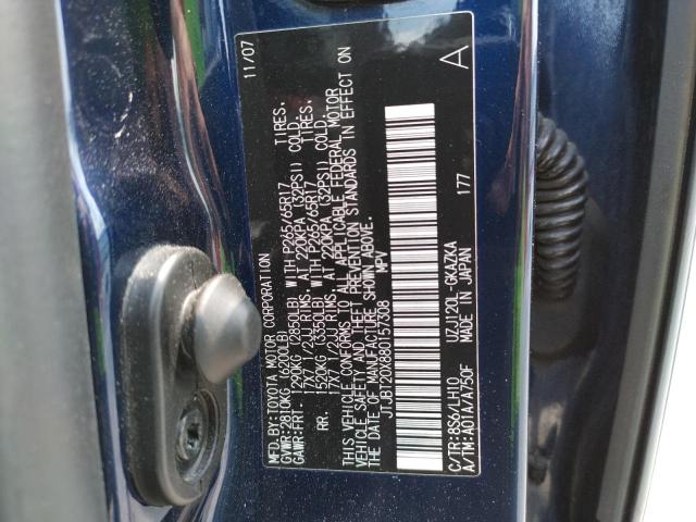 Photo 10 from auction – 2008 LEXUS GX 470 with VIN JTJBT20X880157308