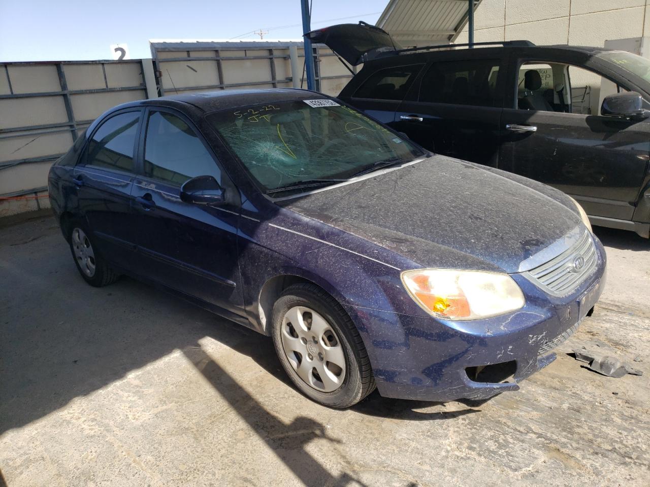 KIA SPECTRA EX 2008 with VIN KNAFE121885492084 - Photo from auction