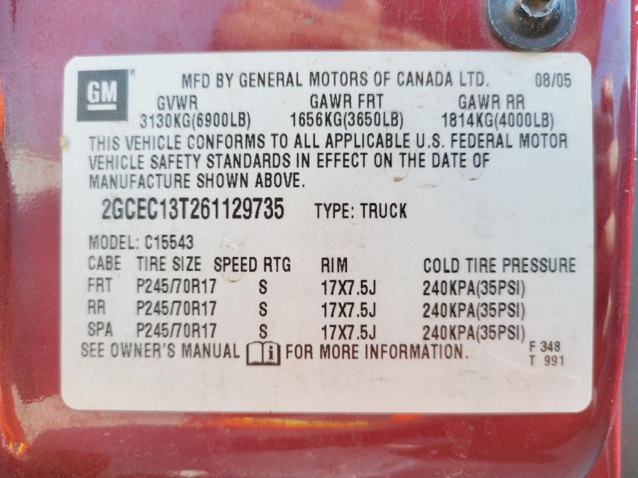 صورة رقم 10 من المزاد - 2006 CHEVROLET SILVERADO مع VIN 2GCEC13T261129735