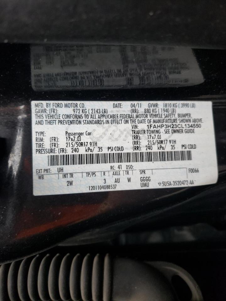 Photo 10 from auction – 2012 FORD FOCUS with VIN 1FAHP3H23CL134550