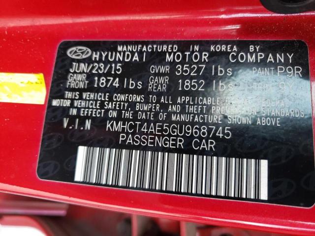 Photo 10 from auction – 2016 HYUNDAI ACCENT SE with VIN KMHCT4AE5GU968745