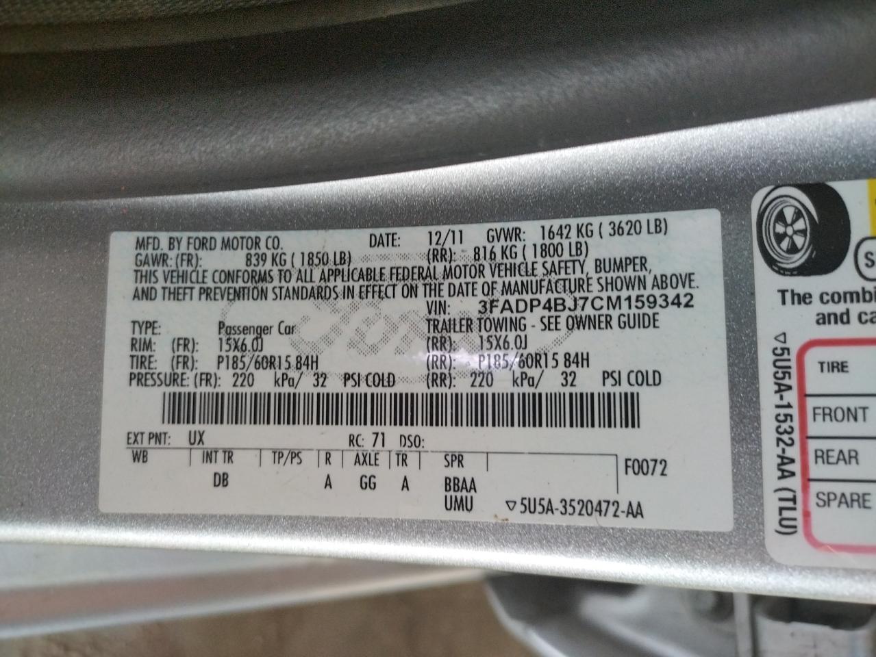 Photo 10 from auction – 2012 KIA OPTIMA HYB with VIN KNAGM4AD6C5034170