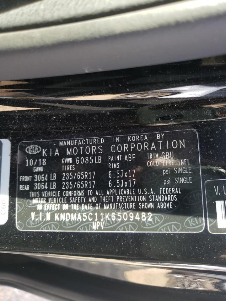 Photo 10 from auction – 2019 KIA SEDONA L with VIN KNDMA5C11K6509482