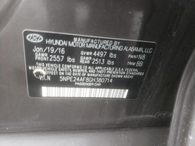 Photo 10 from auction – 2016 HYUNDAI SONATA SE with VIN 5NPE24AF8GH380714