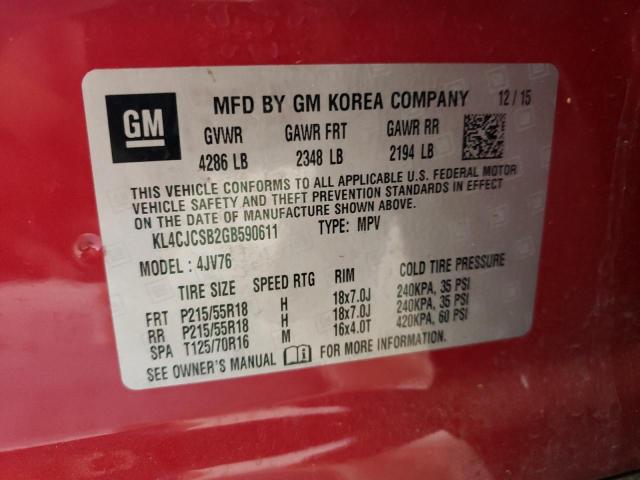 Photo 10 from auction – 2016 BUICK ENCORE with VIN KL4CJCSB2GB590611