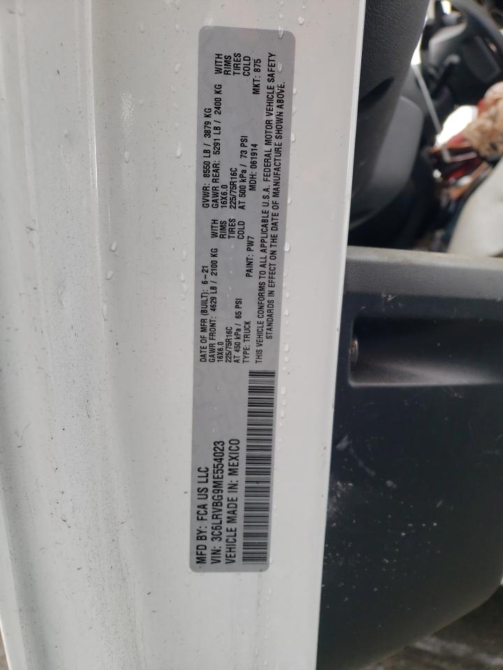 Photo 10 from auction – 2021 RAM PROMASTER with VIN 3C6LRVBG9ME554023