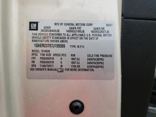 Photo 10 from auction – 2007 GMC ACADIA SLT with VIN 1GKER23767J158089