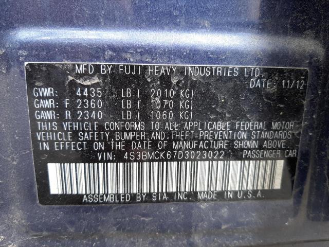 Photo 10 from auction – 2013 SUBARU LEGACY 2.5 with VIN 4S3BMCK67D3023022