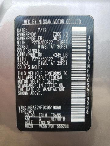 Photo 10 from auction – 2012 INFINITI QX56 with VIN JN8AZ2NF9C9519068