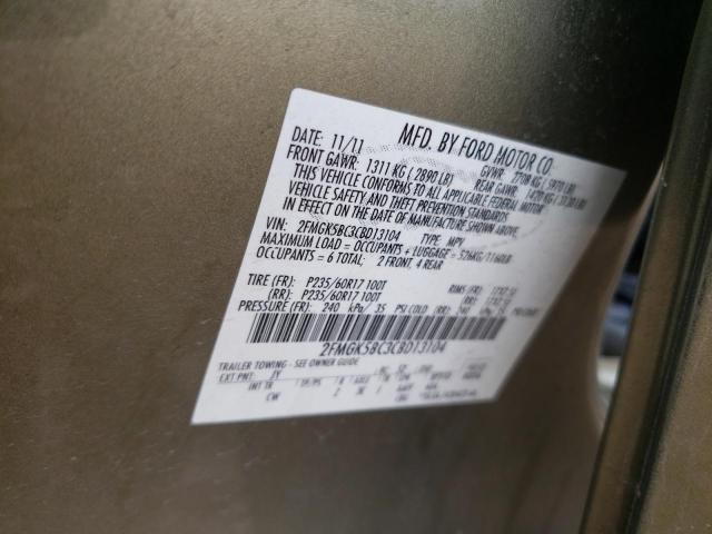 Photo 10 from auction – 2012 FORD FLEX SE with VIN 2FMGK5BC3CBD13104