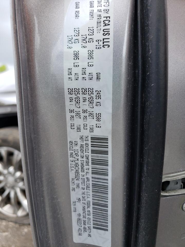 Photo 10 from auction – 2019 JEEP CHEROKEE L with VIN 1C4PJMLX6KD485624