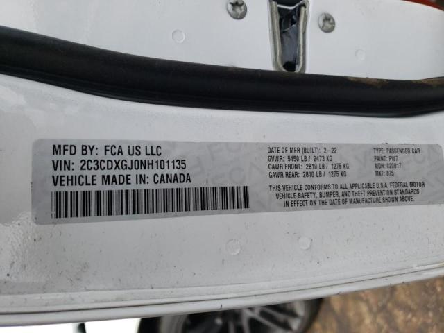 Photo 10 from auction – 2022 DODGE CHARGER with VIN 2C3CDXGJ0NH101135
