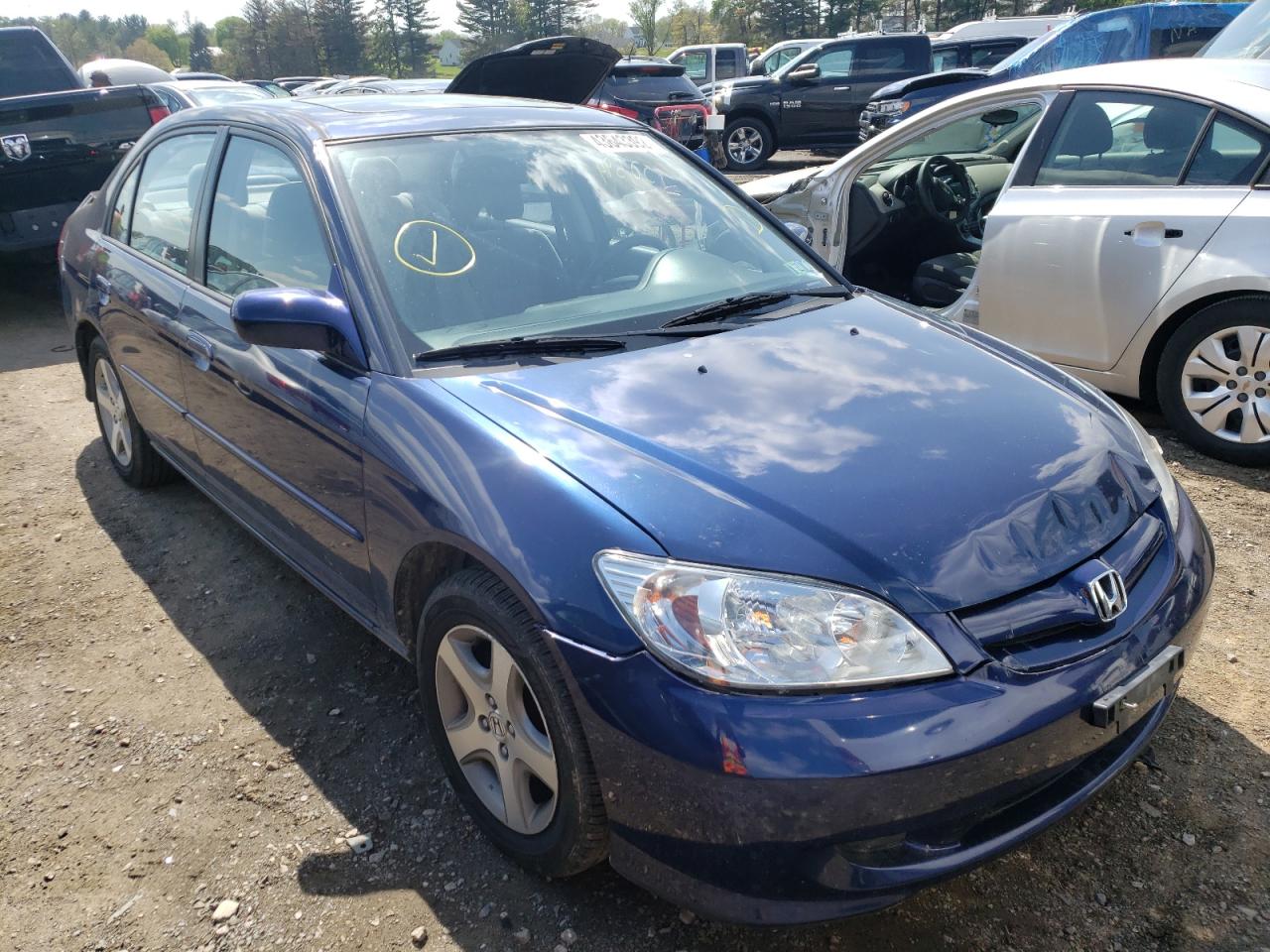 HONDA CIVIC EX 2004 with VIN 2HGES26804H568213 - Photo from auction