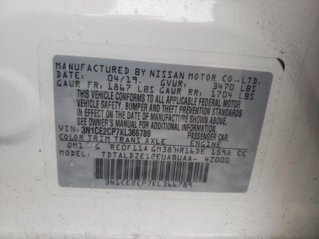 Photo 10 from auction – 2019 NISSAN VERSA NOTE with VIN 3N1CE2CP7KL366789