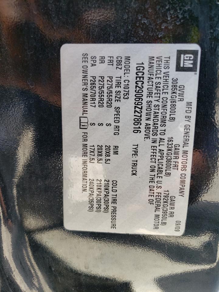Photo 10 from auction – 2009 CHEVROLET SILVERADO with VIN 1GCEC29069Z278616