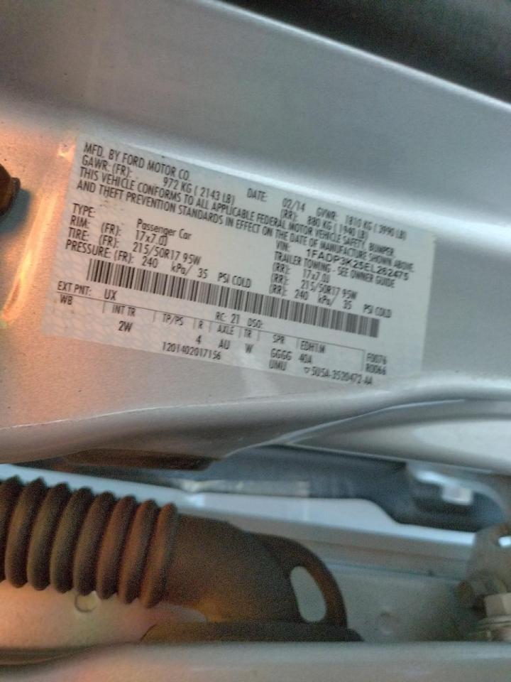 Photo 10 from auction – 2014 FORD FOCUS SE with VIN 1FADP3K25EL262475