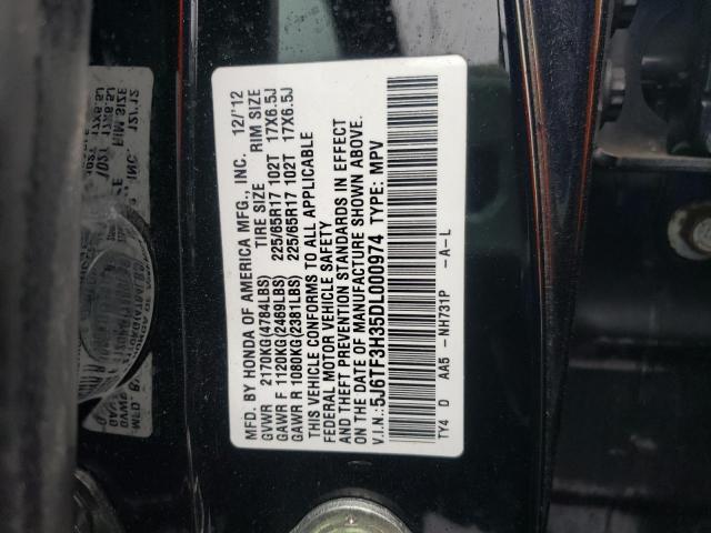 Photo 10 from auction – 2013 HONDA CROSSTOUR with VIN 5J6TF3H35DL000974