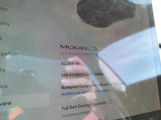 Photo 8 from auction – 2020 TESLA MODEL 3 with VIN 5YJ3E1EA2LF704583