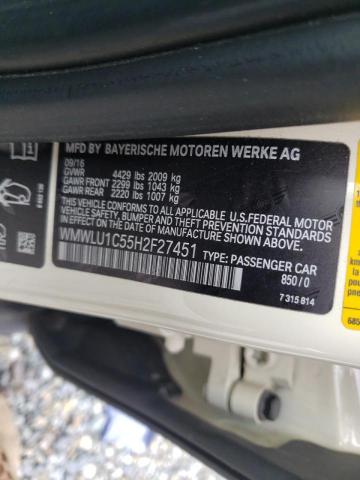 Photo 10 from auction – 2017 MINI COOPER CLU with VIN WMWLU1C55H2F27451