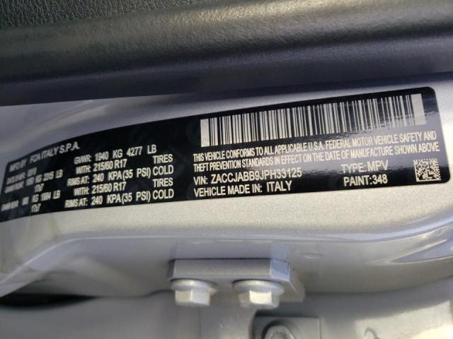 Photo 10 from auction – 2018 JEEP RENEGADE L with VIN ZACCJABB9JPH33125