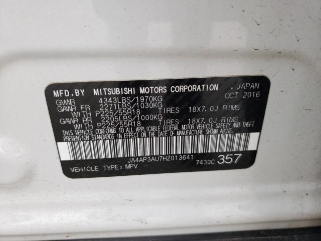 Photo 10 from auction – 2017 MITSUBISHI OUTLANDER with VIN JA4AP3AU7HZ013641
