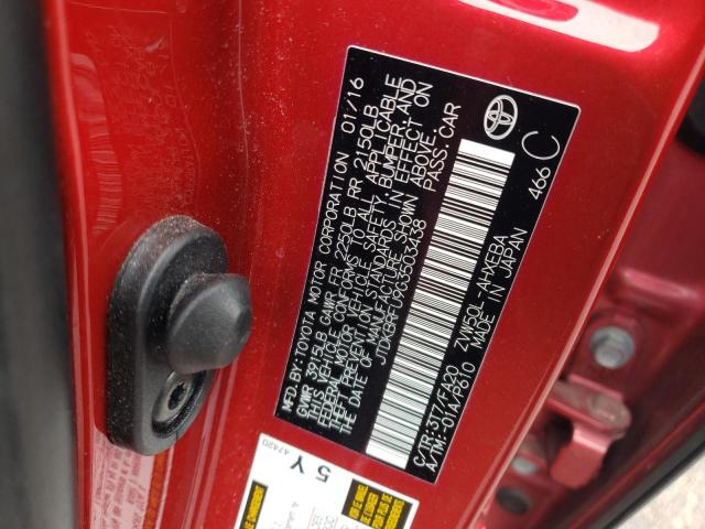 Photo 10 from auction – 2016 TOYOTA PRIUS with VIN JTDKBRFU9G3503438