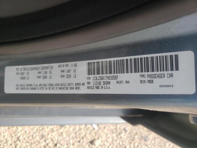 Photo 10 from auction – 2007 CHRYSLER SEBRING with VIN 1C3LC56K17N533597