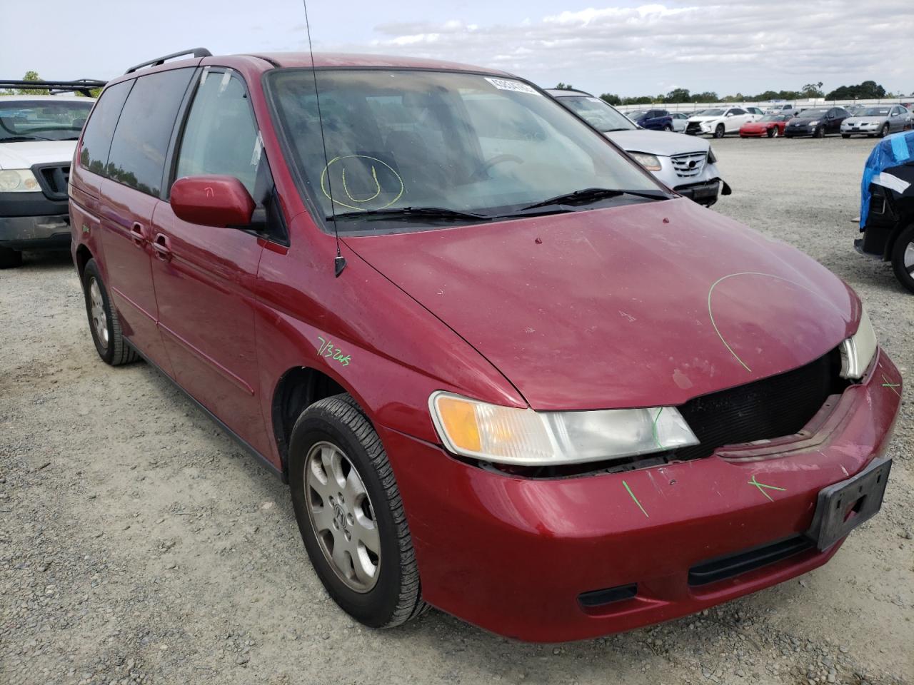 HONDA ODYSSEY EX 2002 with VIN 2HKRL18052H520385 - Photo from auction