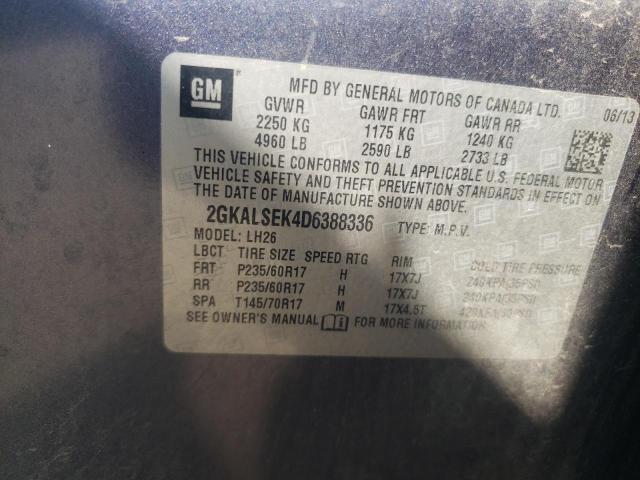 Photo 10 from auction – 2013 GMC TERRAIN SL with VIN 2GKALSEK4D6388336