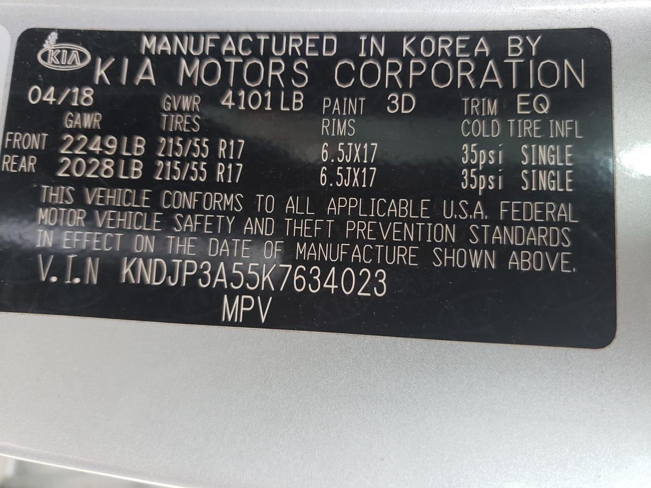 Photo 10 from auction – 2019 KIA SOUL + with VIN KNDJP3A55K7634023