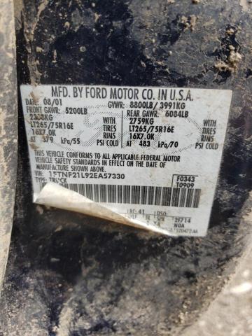 Photo 10 from auction – 2002 FORD F250 SUPER with VIN 1FTNF21L92EA57330