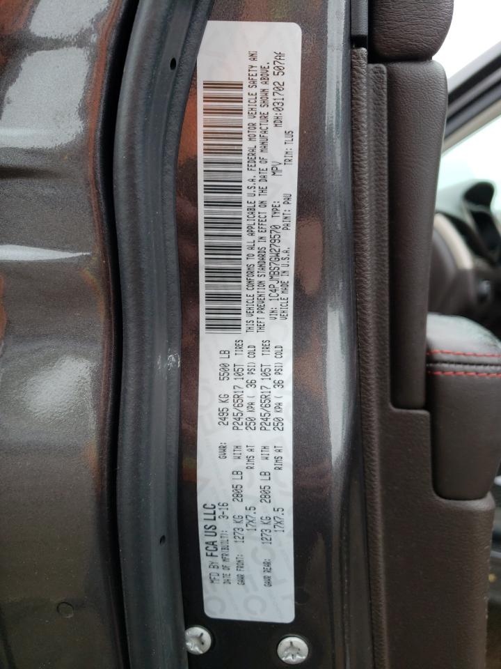 Photo 10 from auction – 2016 JEEP CHEROKEE T with VIN 1C4PJMBS7GW279570