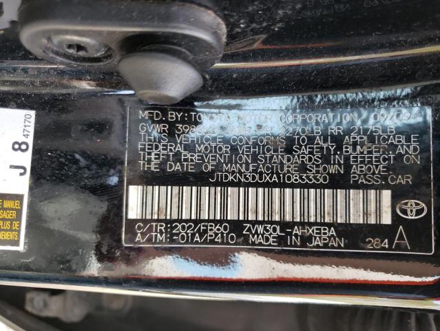 Photo 10 from auction – 2010 TOYOTA PRIUS with VIN JTDKN3DUXA1083330